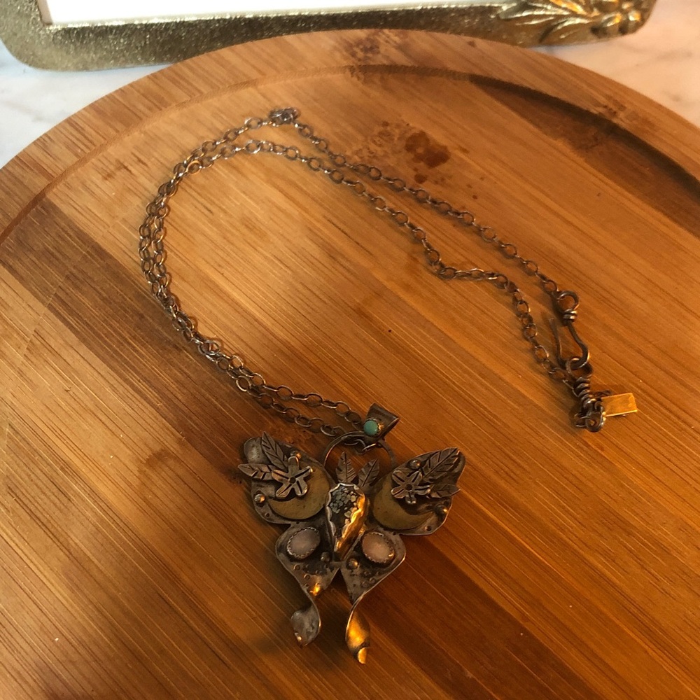 Elegant Silver Butterfly Pendant Necklace